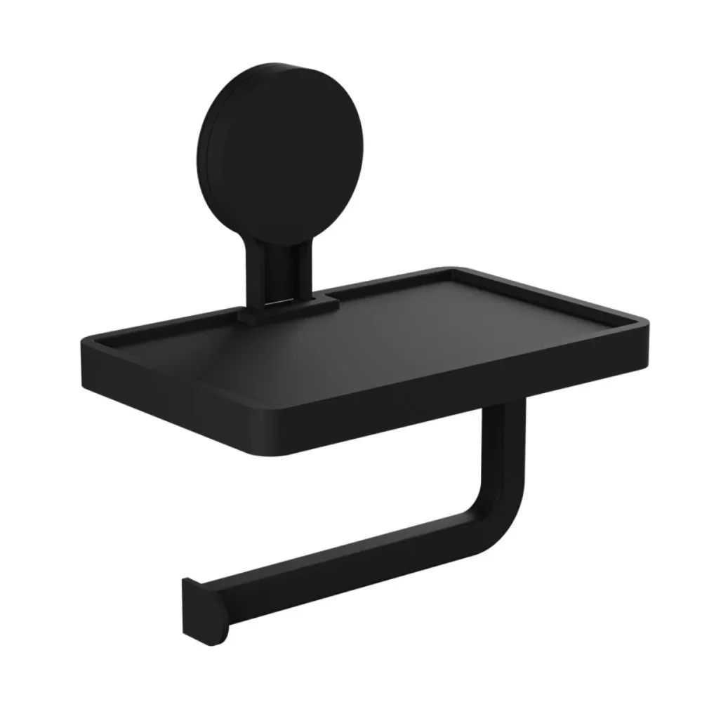 Kit Completo Para Banheiro Sem Furo 6 Peças Preto Fosco Astra