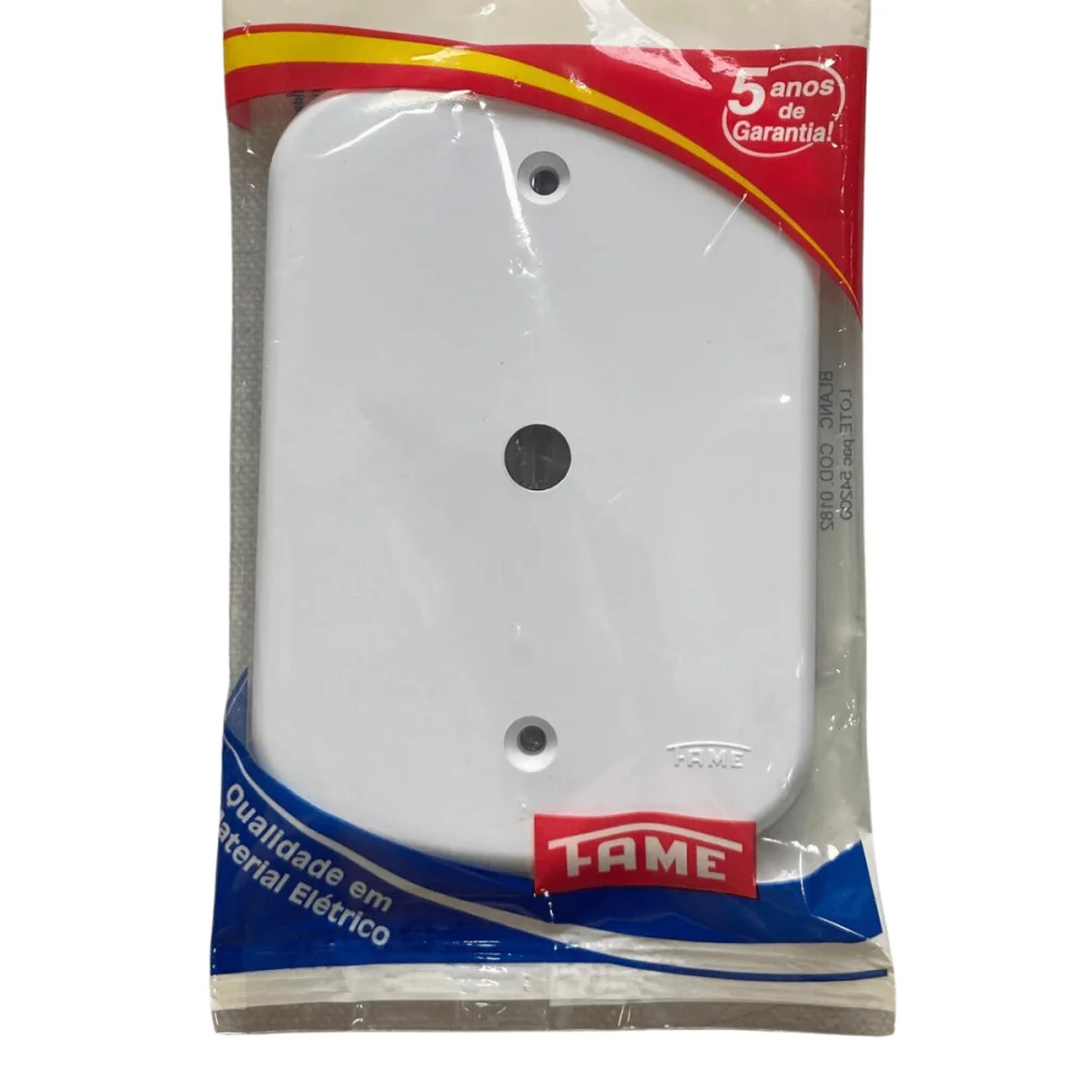 Placa 4x2 F6 Com Furo Saída Para Fio Blanc Ref 182 Fame