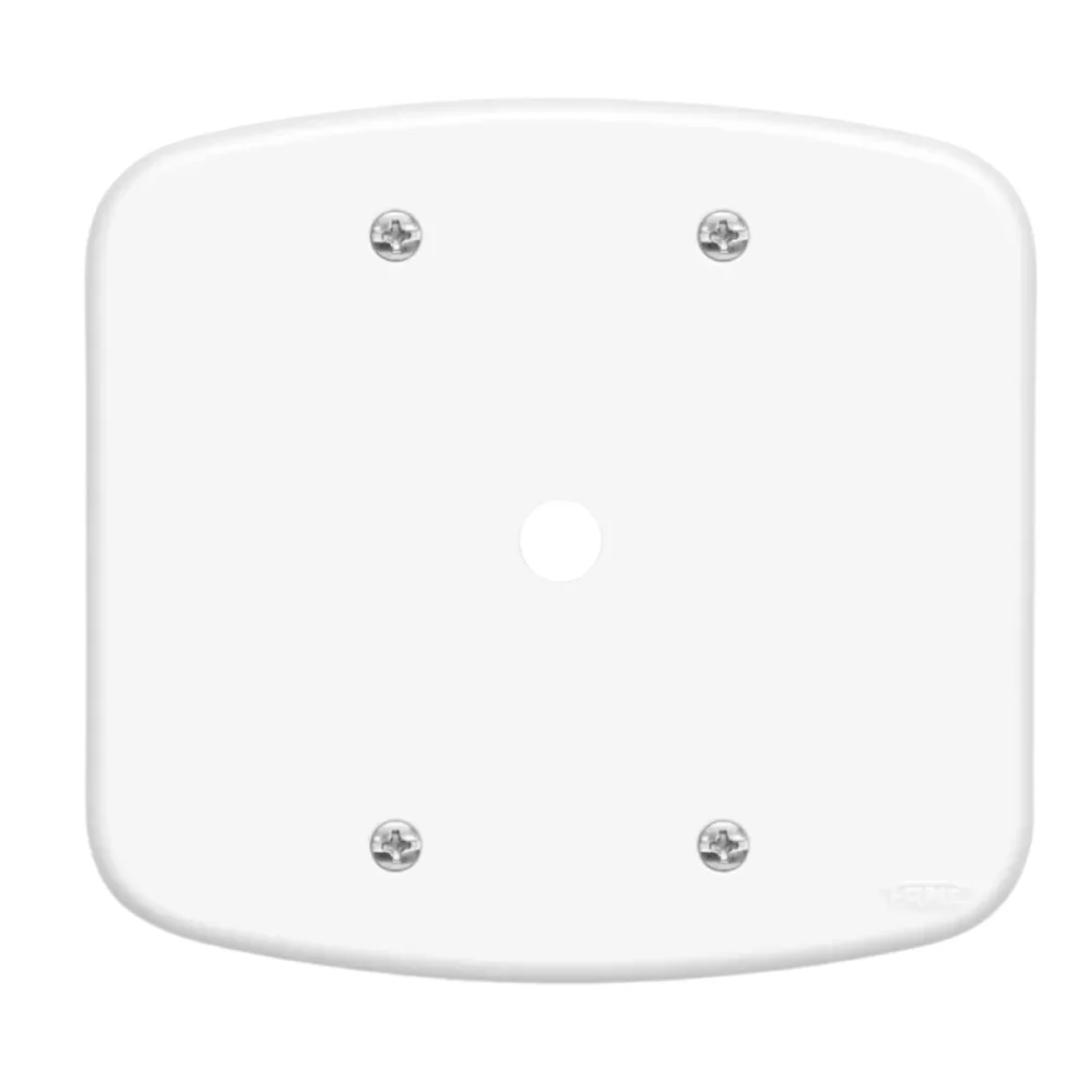 Placa 4x4 F6 Com Furo Saída Para Fio Blanc Ref 402 Fame