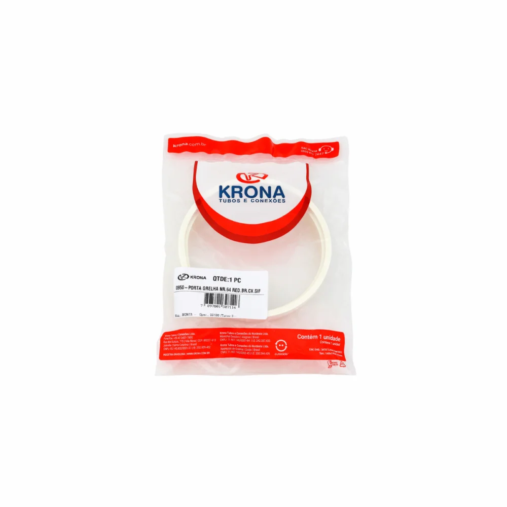Porta Grelha Redonda Branca 100mm Krona