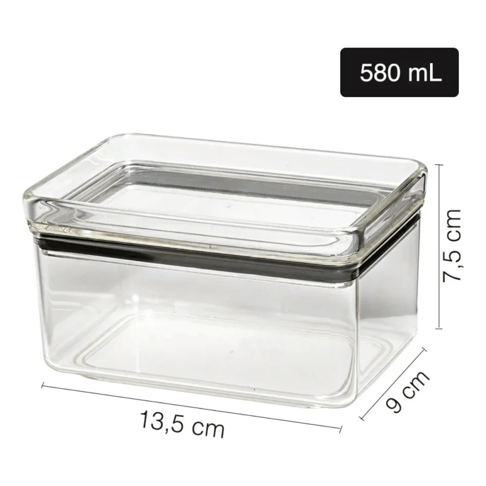 Pote Hermético Retangular Lumini 580ml Paramount
