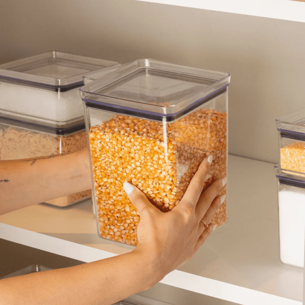 Pote Hermético Quadrado 3.335ml Lumini Cristal Paramount