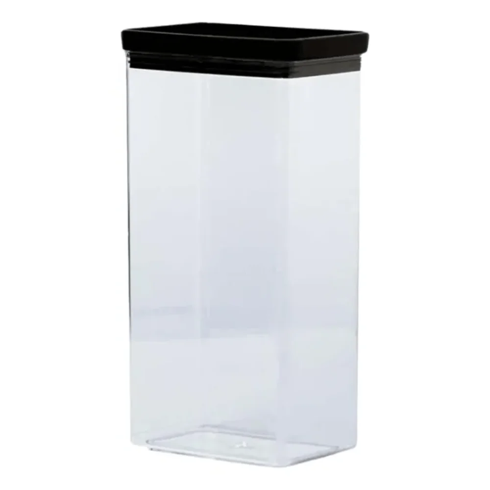Pote Hermético Retangular Lumini Black 2.600ml Paramount