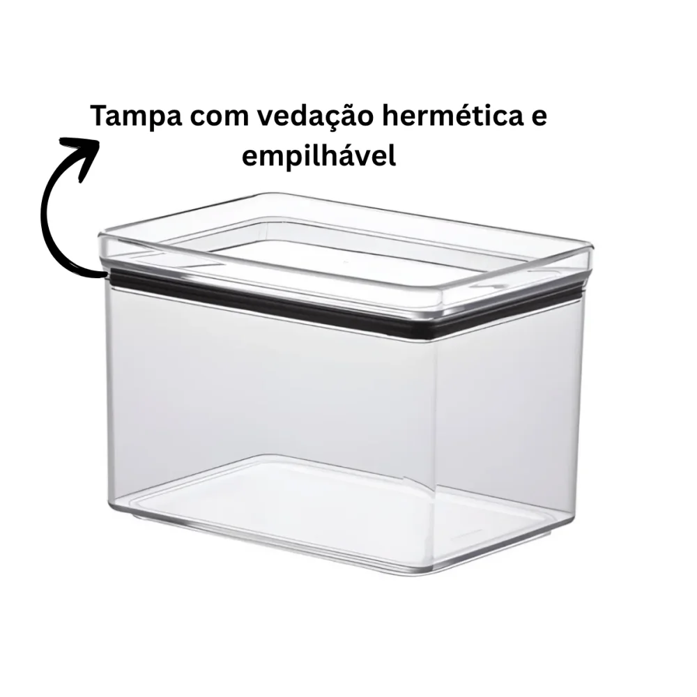Pote Organizador Multiuso Hermético Lumini 1.800ml Paramount