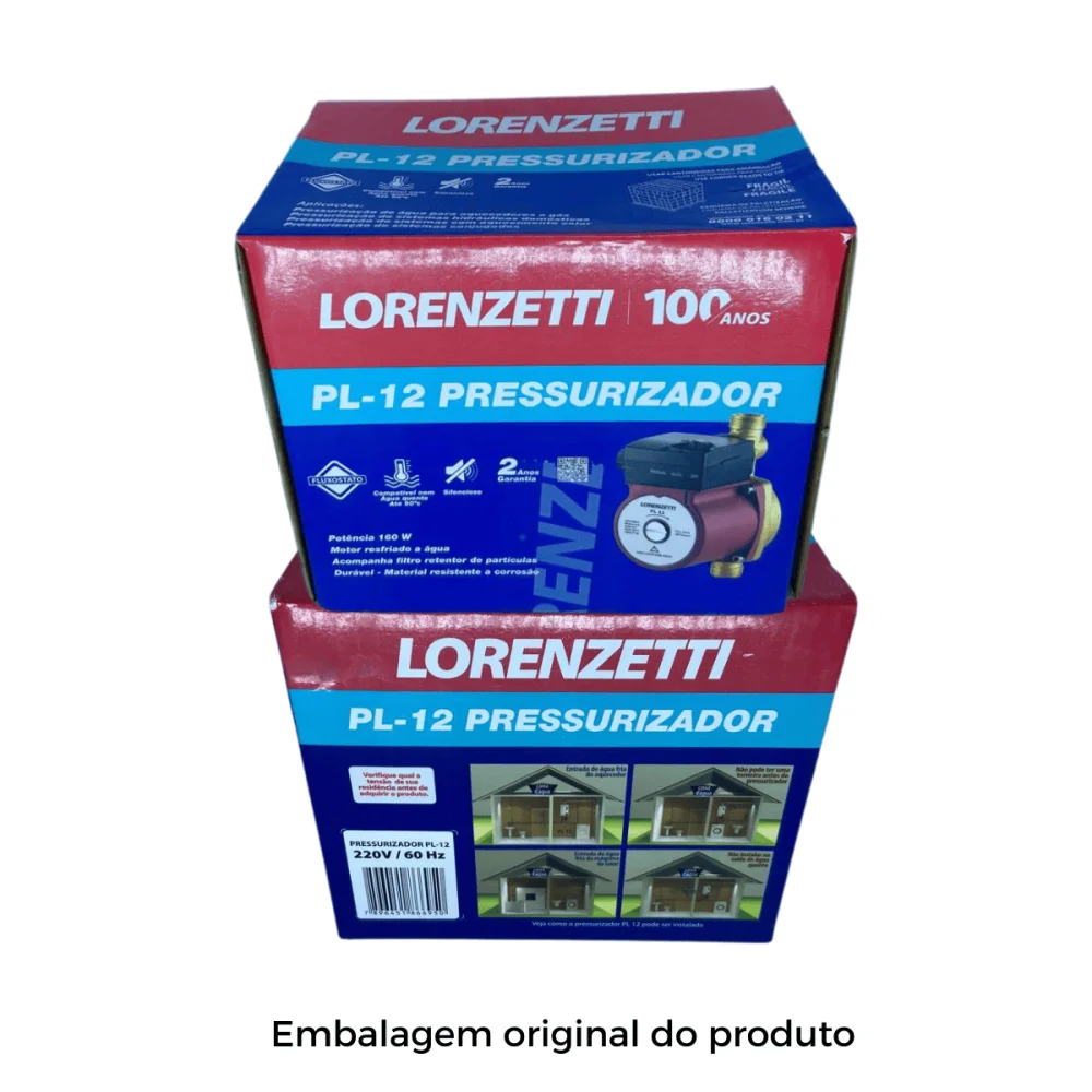 Pressurizador de Água PL12 160W 12mca Lorenzetti 220v