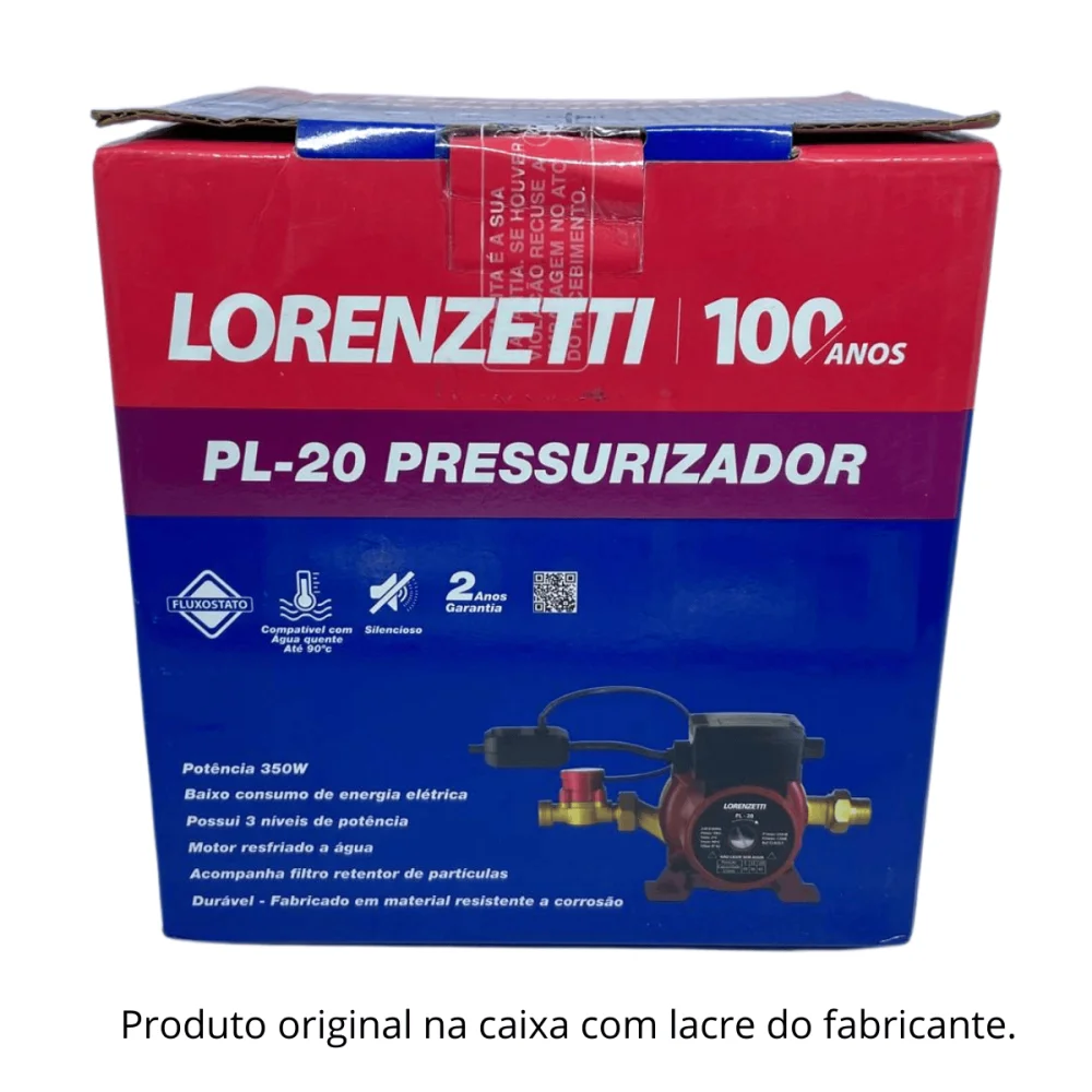 Pressurizador de Água PL20 350W 20mca Lorenzetti 220v