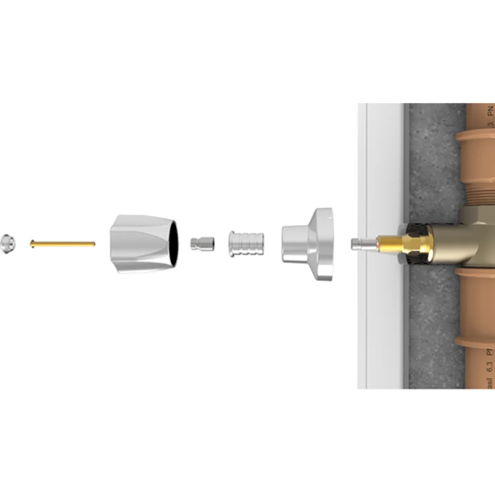 Prolongador Para Registro 10mm Padrão Deca e Similar ABS Cromado Blukit