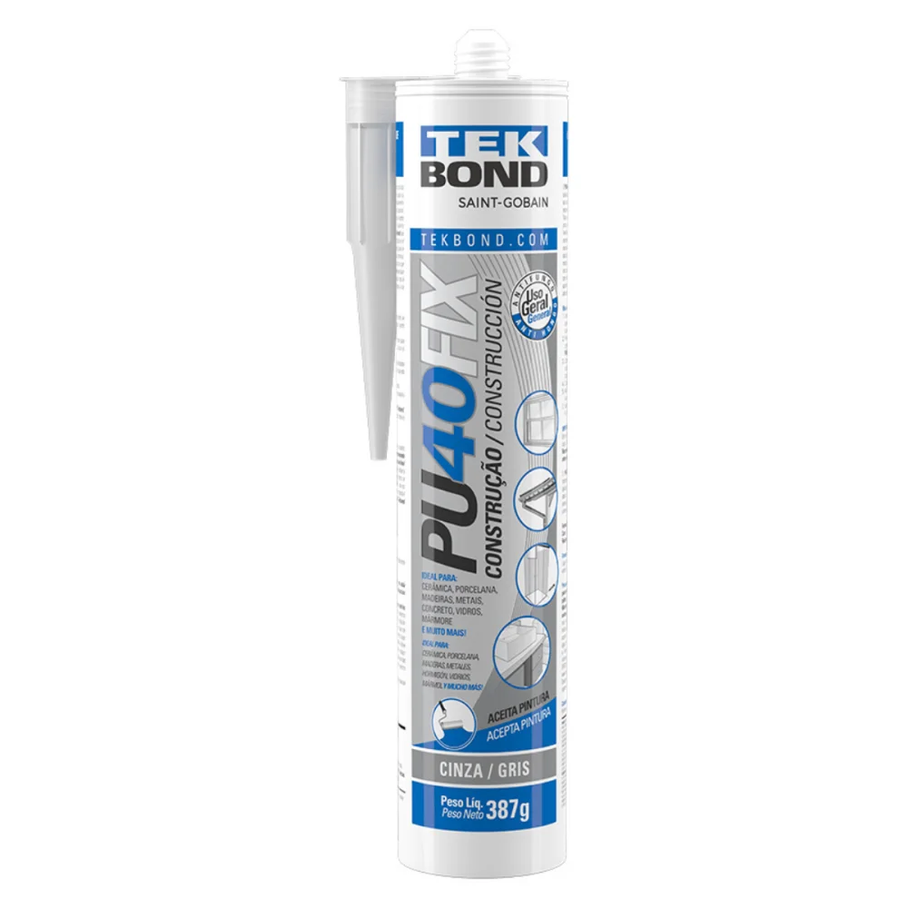 PU 40 Fix Adesivo Selante Multiuso Ciniza 387g TekBond