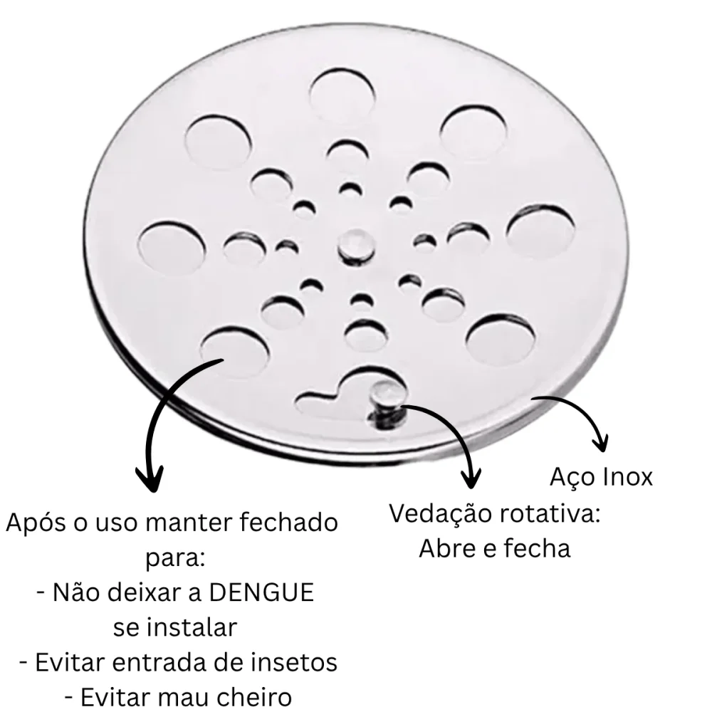 Kit 2 Grelhas Inox 10cm Redondo Tampa Abre Fecha