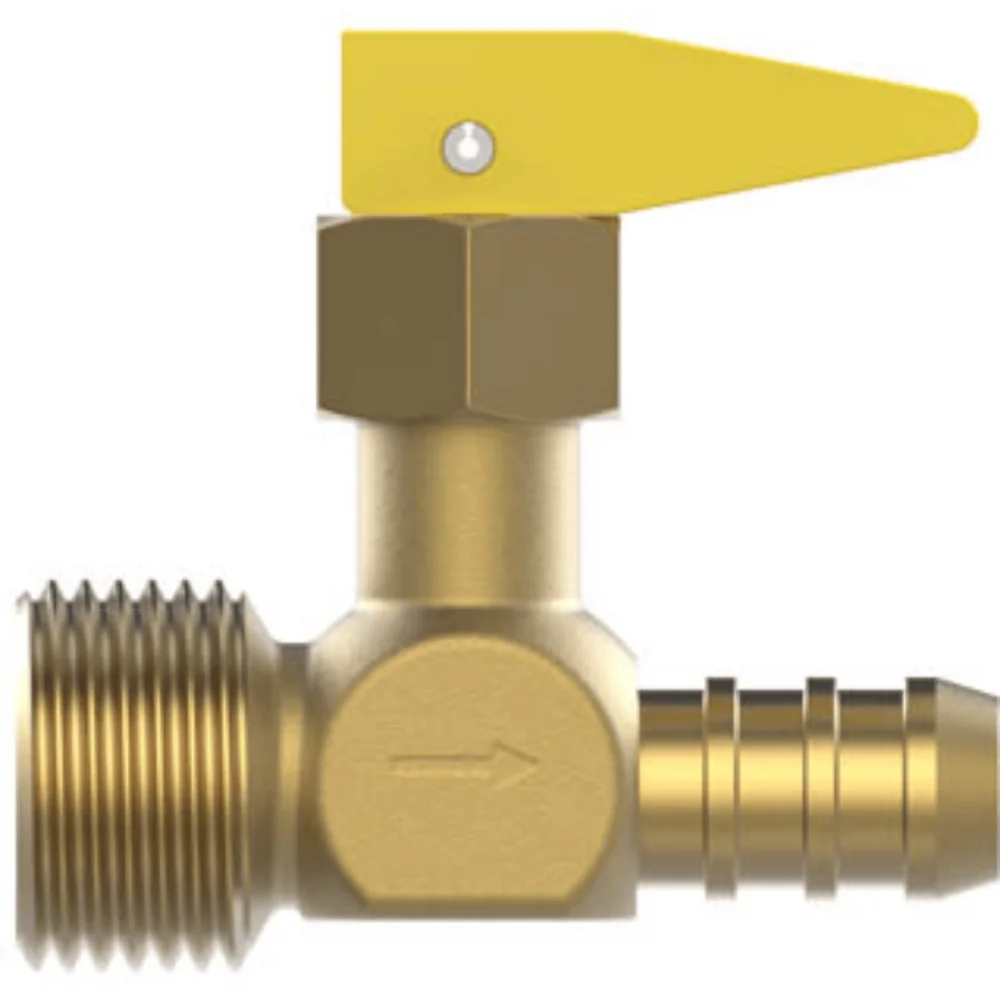 Registro De Bloqueio Para Gás 1/2" NPT (M) x 3/8" TM Blukit