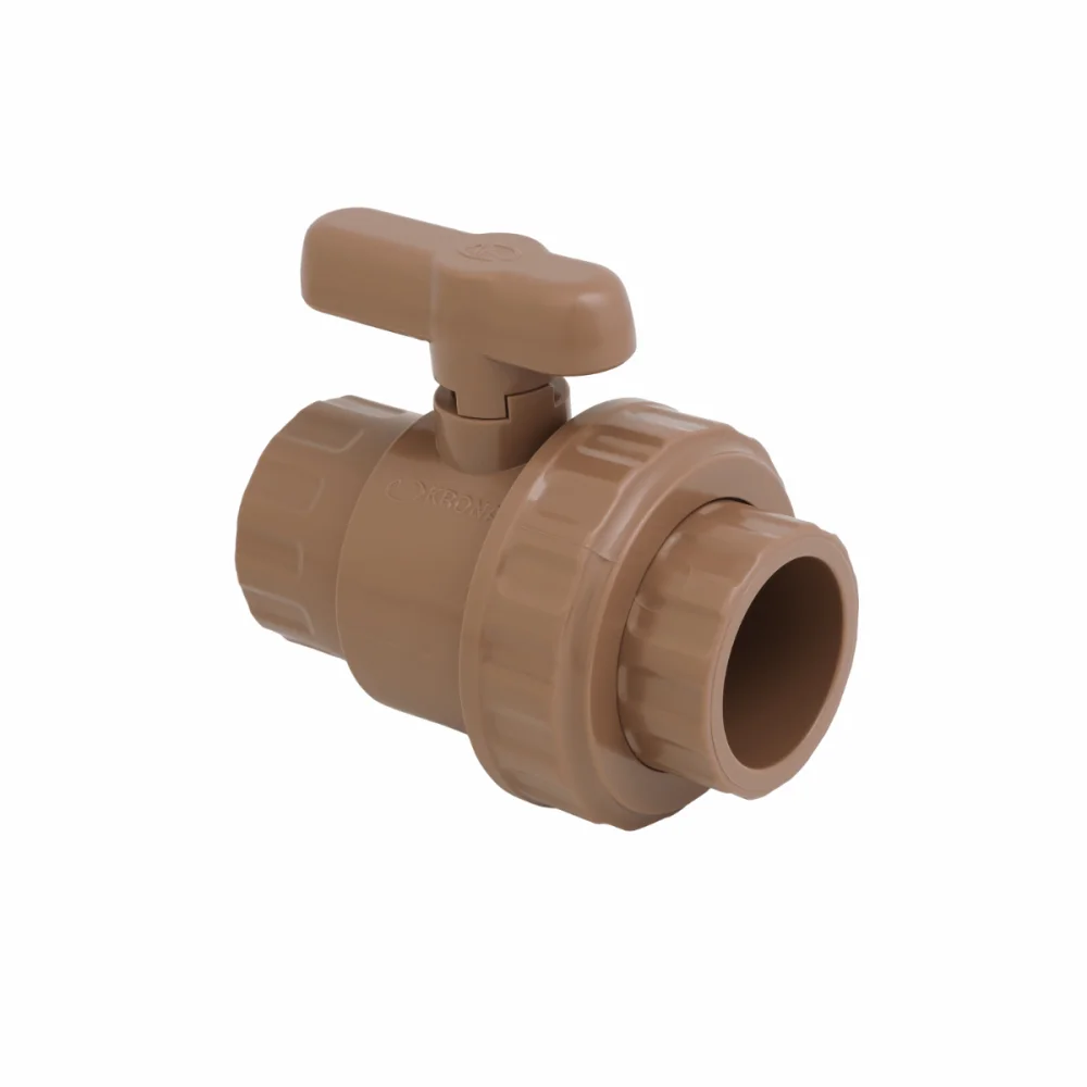Registro De Esfera Soldável 25mm x 3/4" Com União Marrom Krona