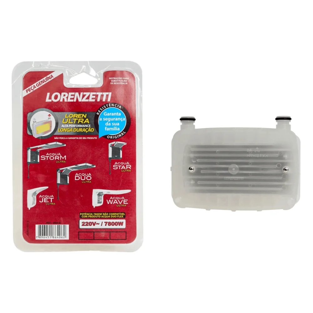 Resistência Acqua Ultra 7800w 220v 3065B Lorenzetti