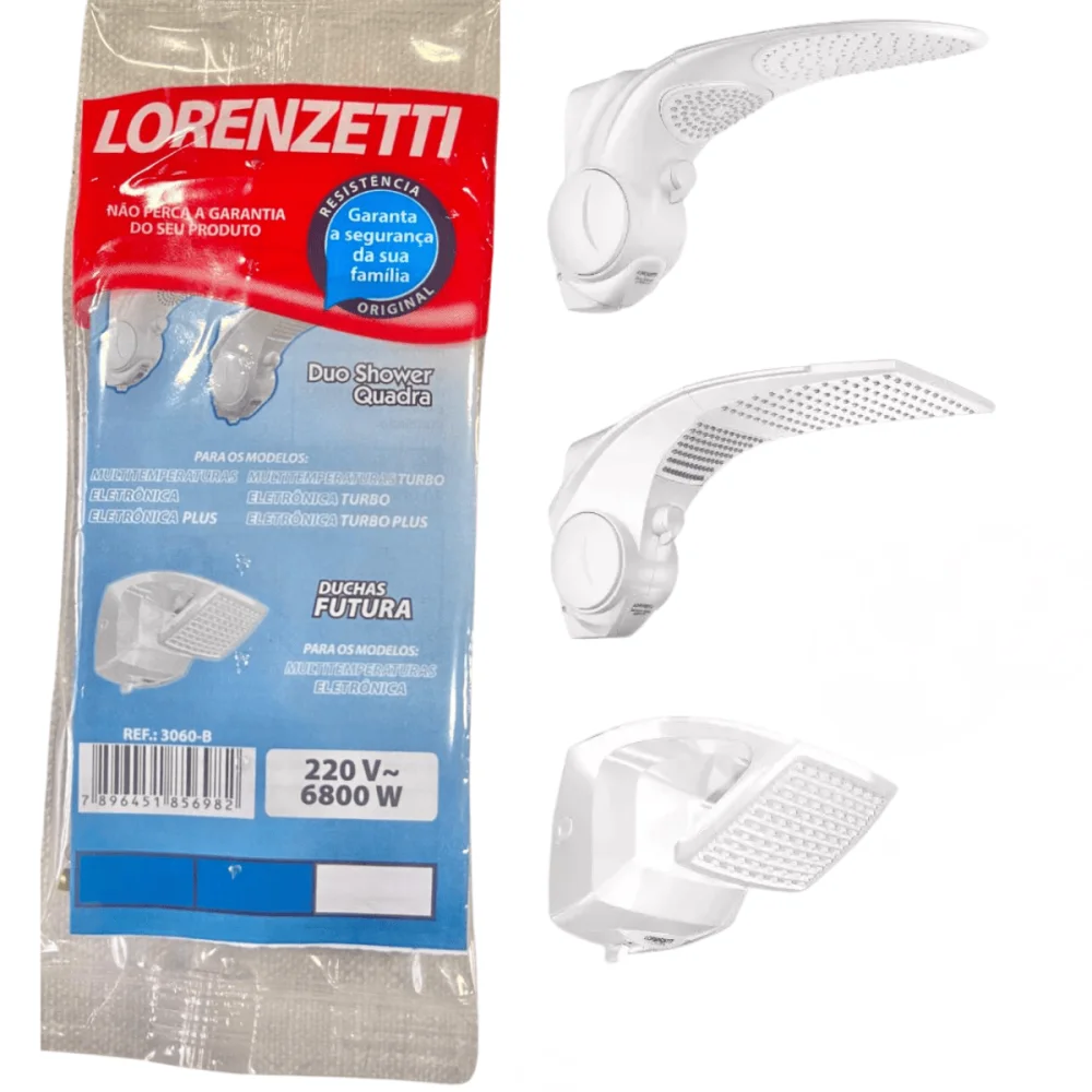 Resistência Para Chuveiro Duo Shower Quadra e Duchas Futura 220v x 6800w Lorenzetti