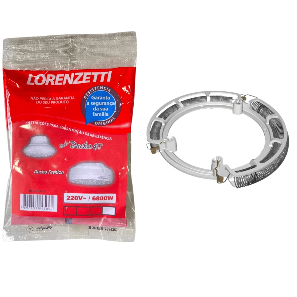 Resistência Para Chuveiro Ducha Fashion e Bella Ducha 4T 220v x 6800w Lorenzetti