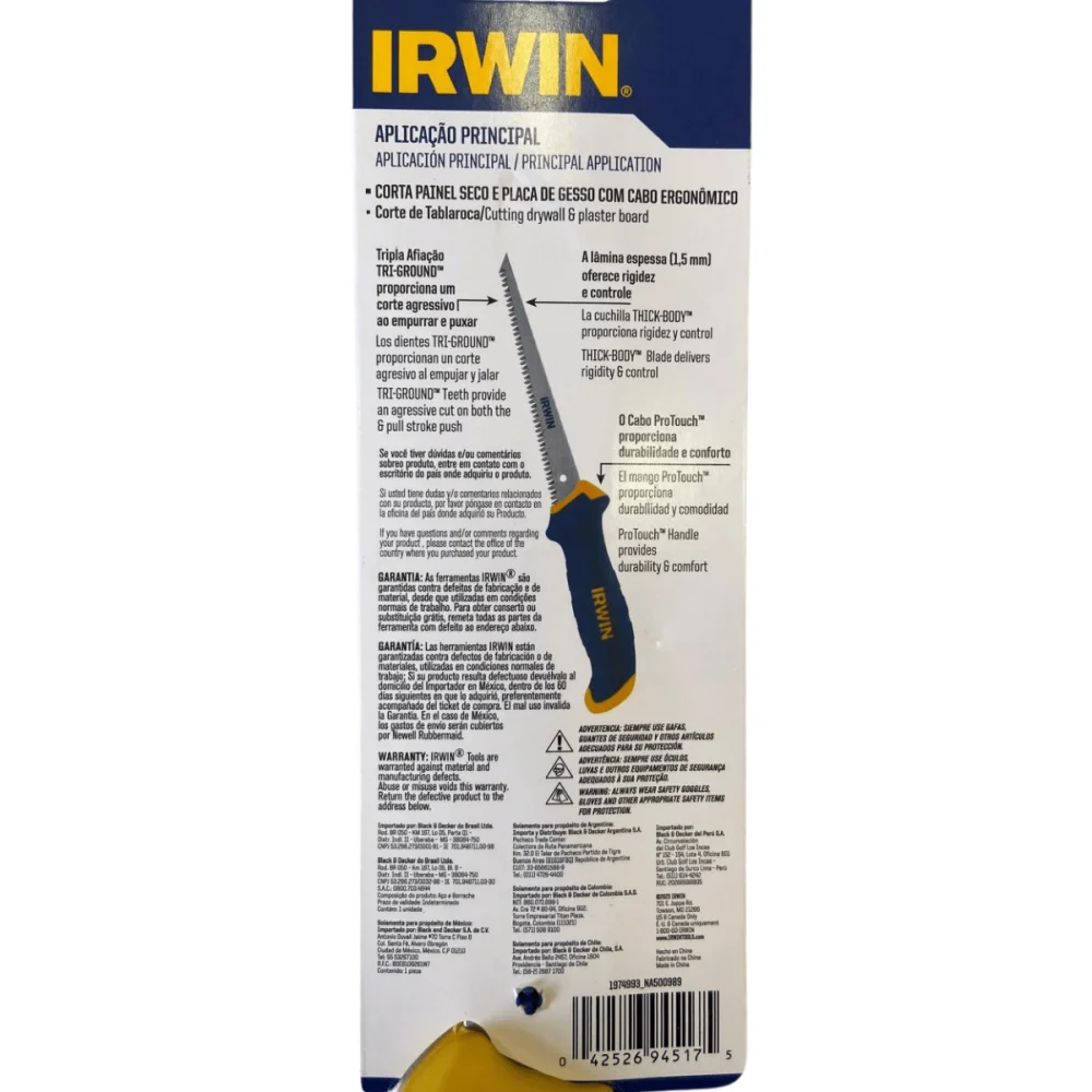 Serrote De Ponta Para Drywall Irwin