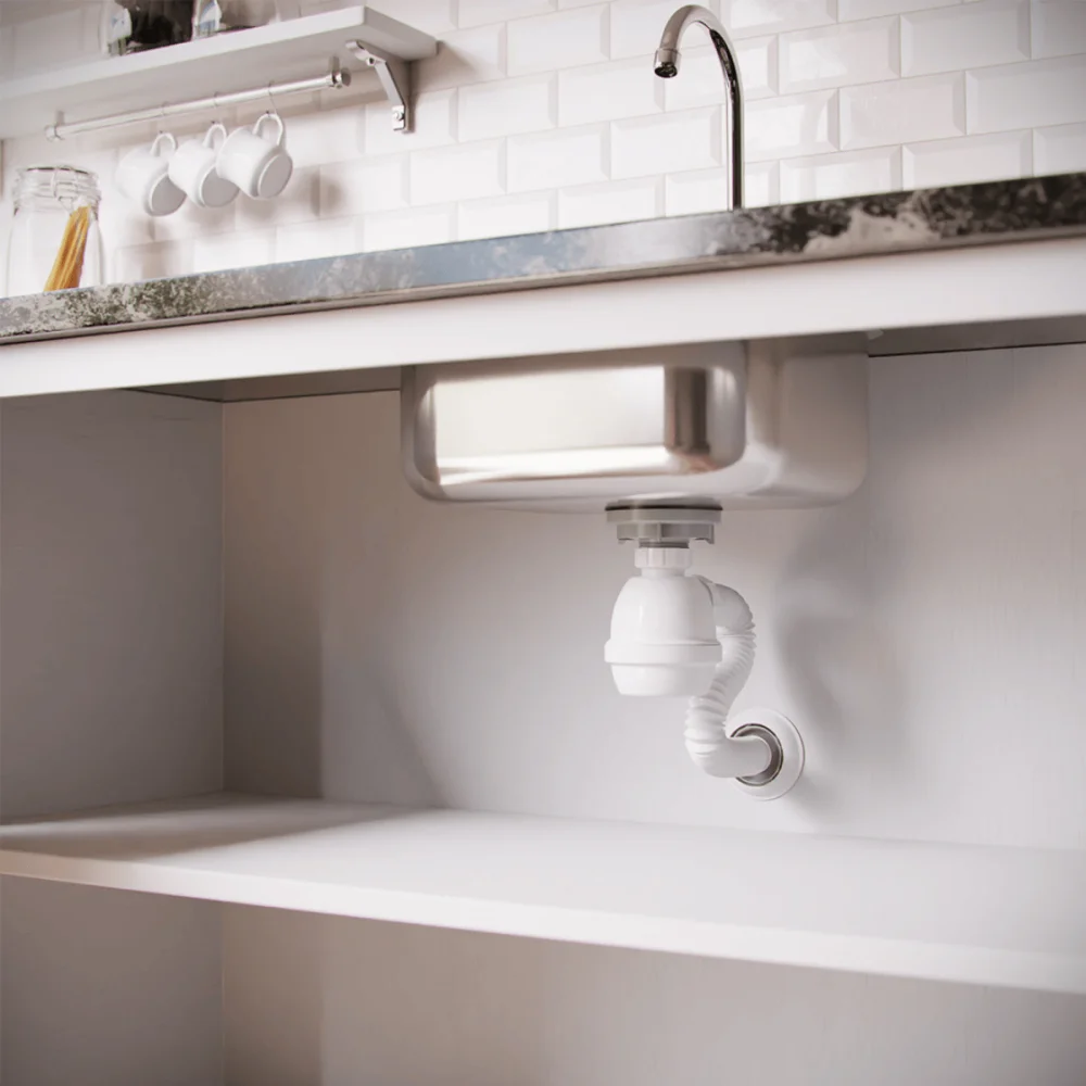 Sifão Copo Tubo Extensivo 70cm Branco Blukit