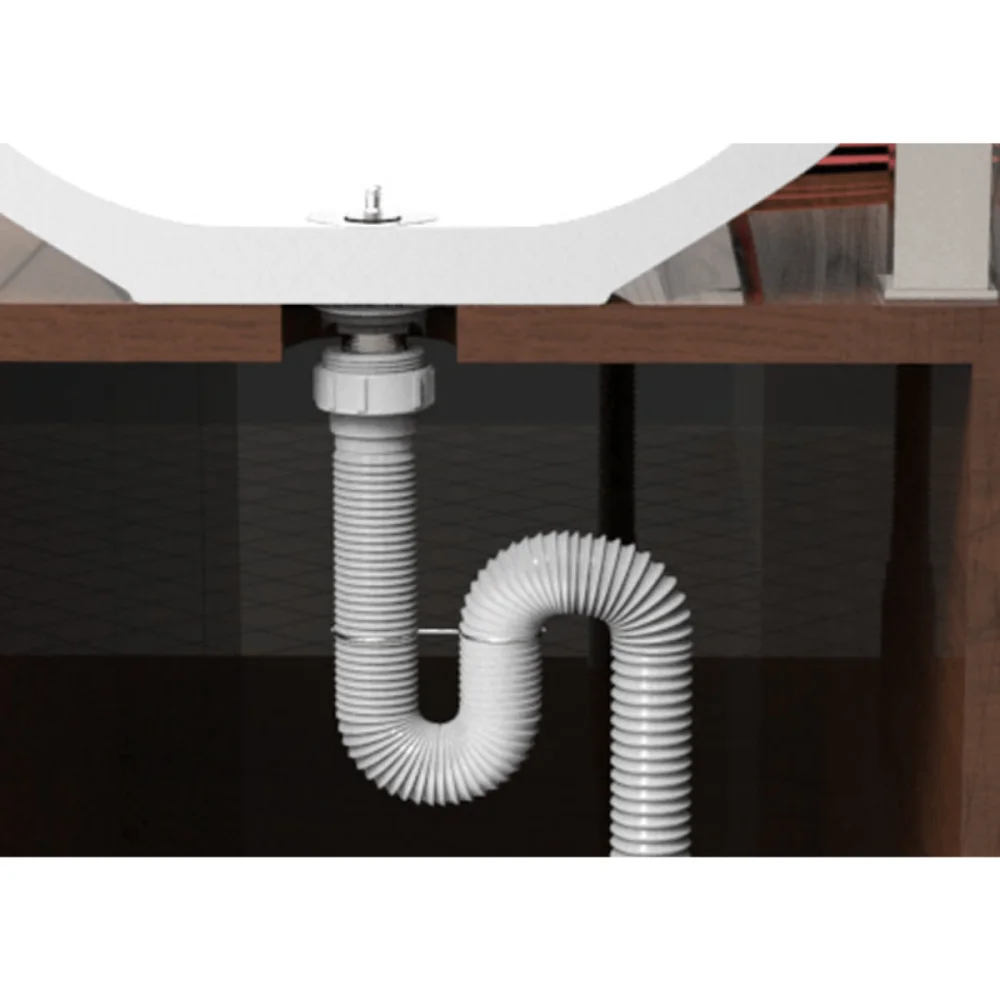 Sifão Tubo Extensivo Sanfonado Universal 150cm Branco Blukit
