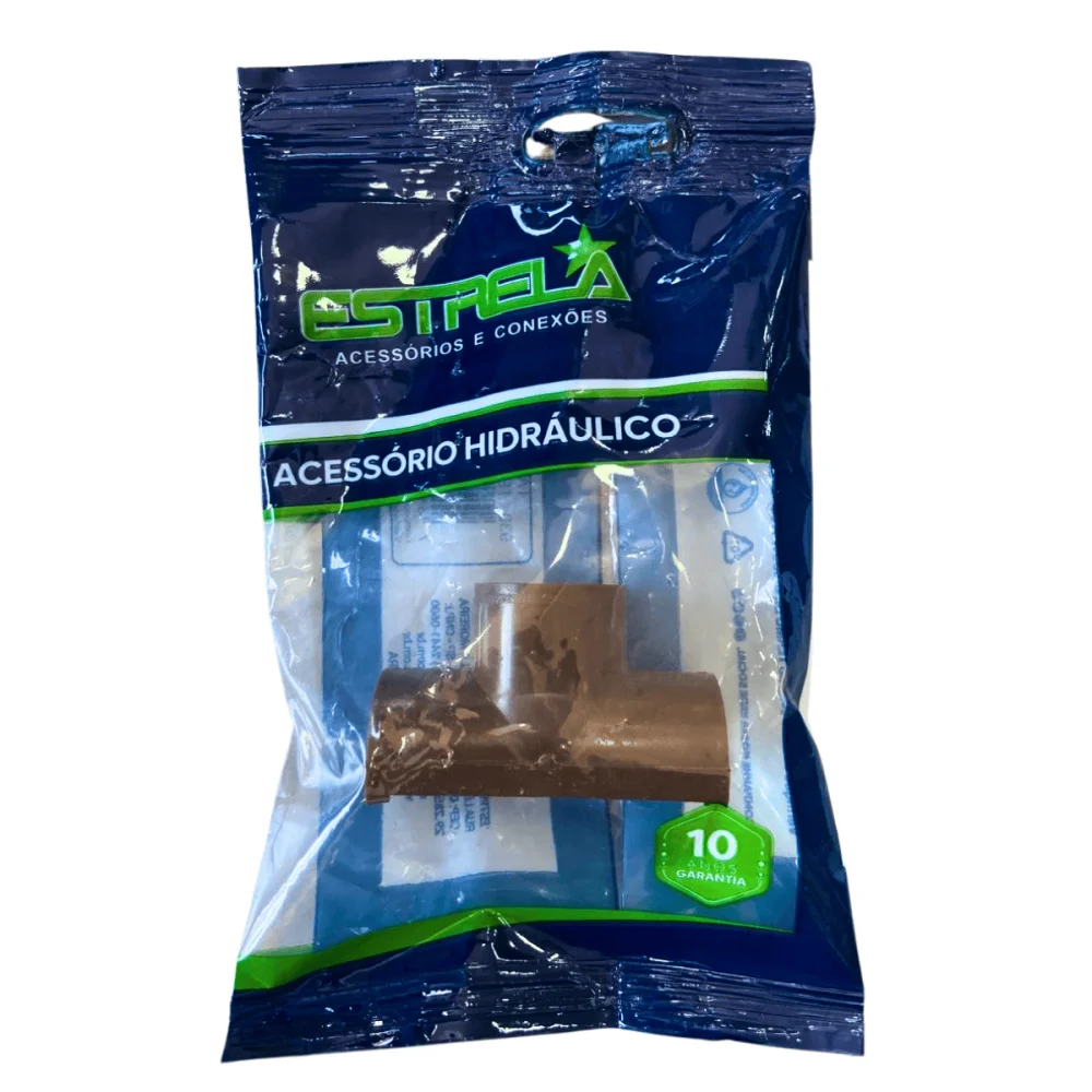 Tapa Furo Tee Soldavel 25mm Marrom Estrela