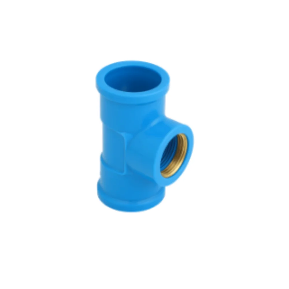 Te Soldável Com Bucha De Latão Para Água Azul 25x3/4 Krona