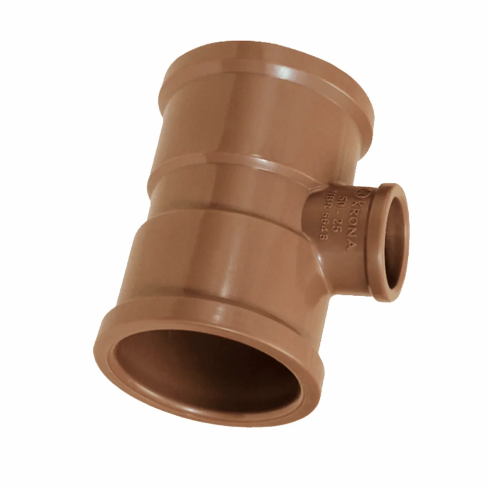 Te De Redução PVC Soldável Marrom 50x25mm Krona