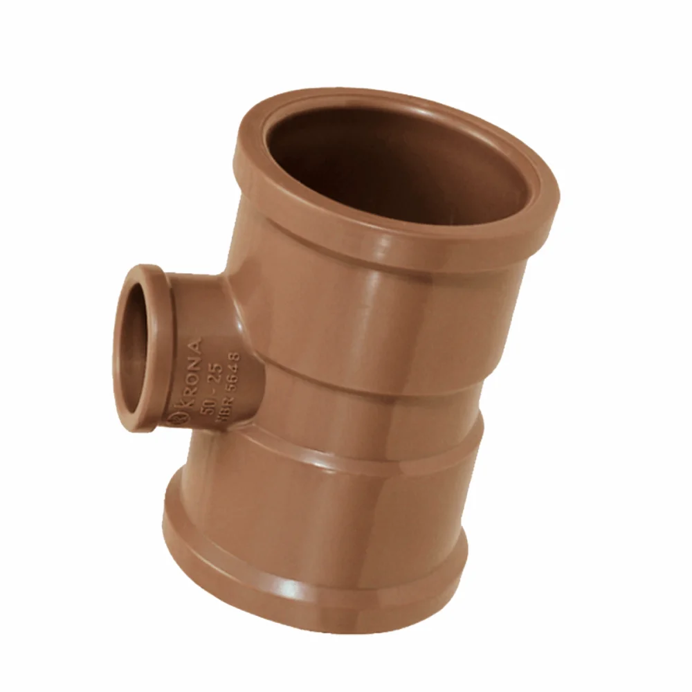 Te De Redução PVC Soldável Marrom 50x25mm Krona