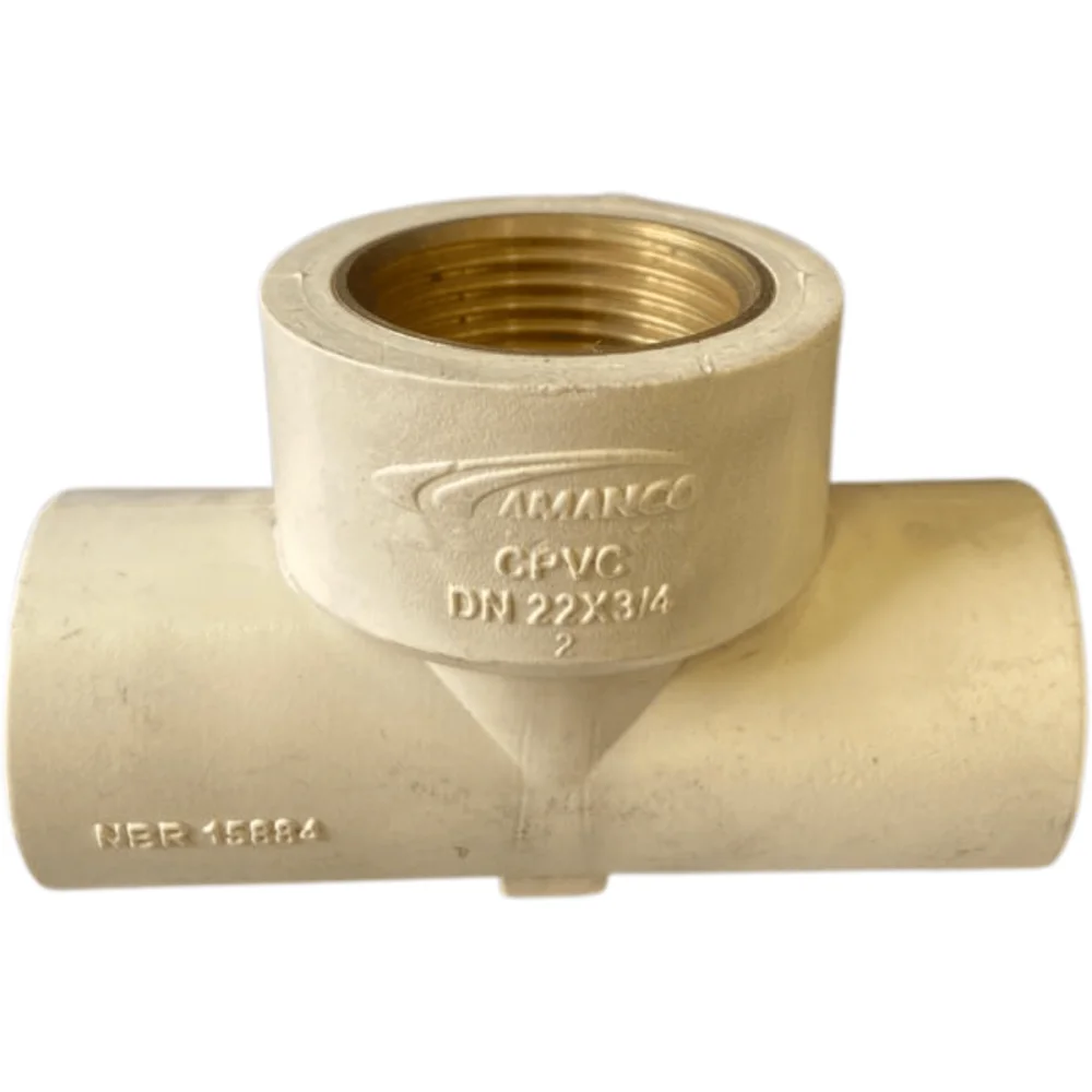 Te de Transição 22 x 3/4 Super CPVC Água Quente Amanco