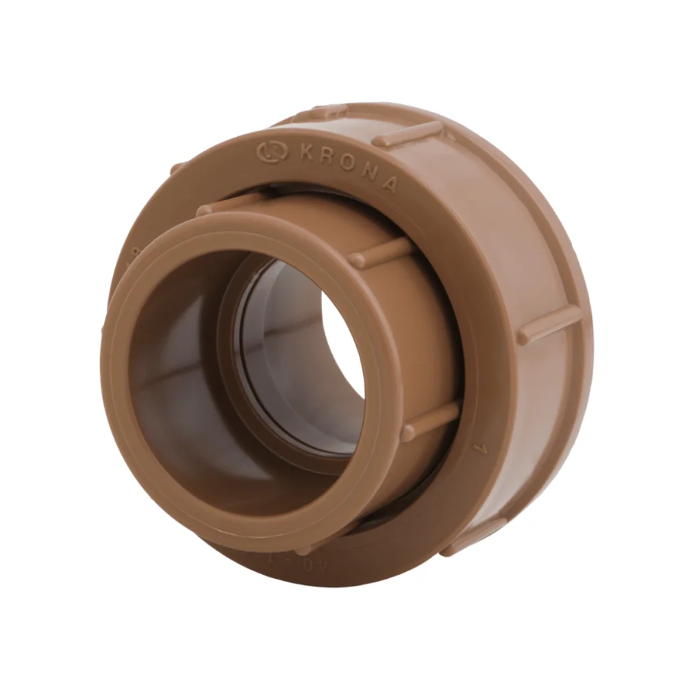 União Soldável PVC Para Água Fria 25mm Marrom Krona