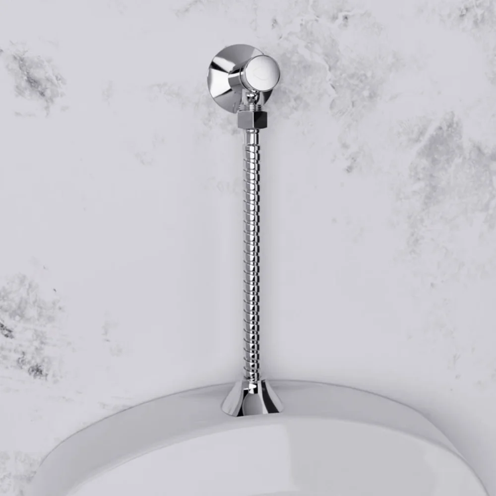 Válvula Para Mictório Cromado Com Canopla e Flexível 30cm Blukit