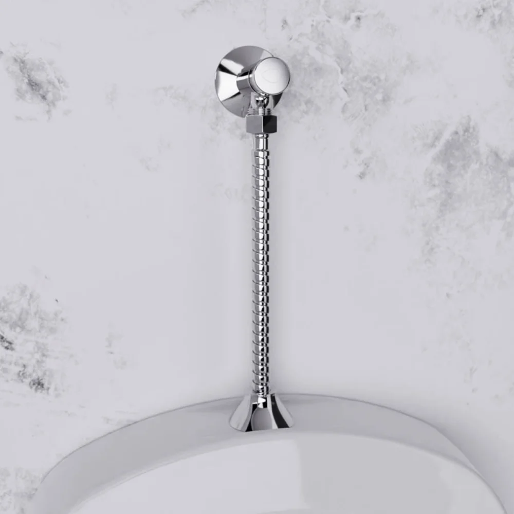 Válvula Para Mictório Cromado Com Canopla e Flexível 30cm Blukit