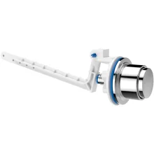 Botão Acionador Universal Lateral ABS Cromada Para Caixa Acoplada Blukit