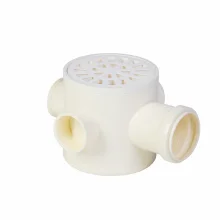 Caixa Sifonada Redonda Com 3 Entradas Branca 100x100x50mm Krona