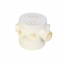 Caixa Sifonada Redonda Com 7 Entradas Branca 150x150x50mm Krona