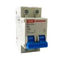 Disjuntor DIN Bipolar 2P 40A Curva C Fame