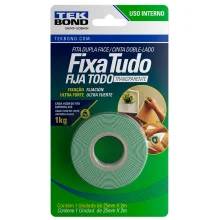 Fita Dupla Face Transparente 25mm x 2m TekBond