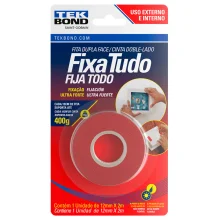 Fita Dupla Face Uso Externo Fixa Tudo 12mm x 2m Tekbond