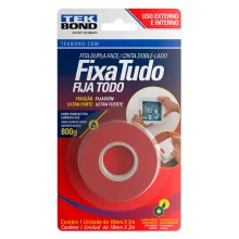 Fita Dupla Face Uso Externo Fixa Tudo 19mm x 2m Tekbond