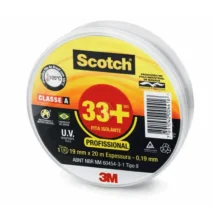 Fita Isolante Scotch 33+ 20 mts x 19 mm x 0,19mm Uso Profissional 3M