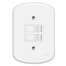 Interruptor 2 Teclas Simples 10A/250v Blanc Ref 627 Fame