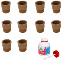 Kit 10 Peças Adaptador Soldável Curto DN 50 x 1.1/2" + 1 Adesivo para PVC 175g Krona