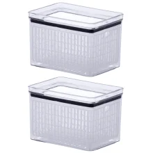 Kit 2 Potes Porta Tudo Fresh Hermético Lumini 1800ml Paramount