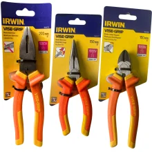 Kit 3 Alicates Irwin Eletricista 8 Bico 6 Corte 6 1000v