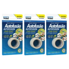 Kit 3 Fita Autofusão Transparente 25mm x 1mt TekBond