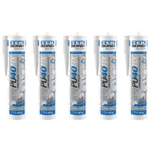 Kit 5 PU 40 Fix Cinza 387g Tekbond