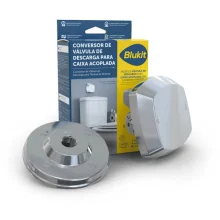 Conversor De Válvula De Descarga Para Caixa Acoplada Cromado Blukit
