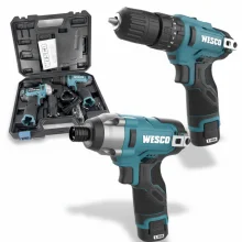 Kit Furadeira e Parafusadeira 12v De Impacto Wesco