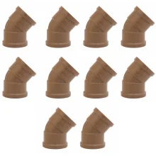 Kit Joelho 45º PVC Marrom Soldável 20mm C/ 10 Peças Krona