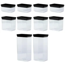 Kit Potes Herméticos Black Paramount Lumini 580ml 1300ml 2600ml