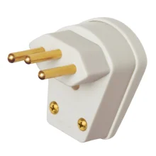 Plug 2P+T Saída Lateral 90º 10A/250v Cinza Ref 1481 Fame