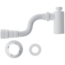 Sifão Sanfonado Com Copo Para Lavátorio PVC Branco Blukit