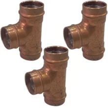 Te de Cobre N15 15mm C/Anel Eluma c/ 3 unidades